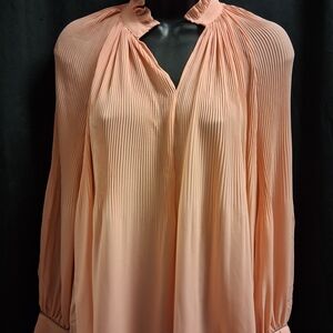 The Limited Pink/Peach Pleated Blouse